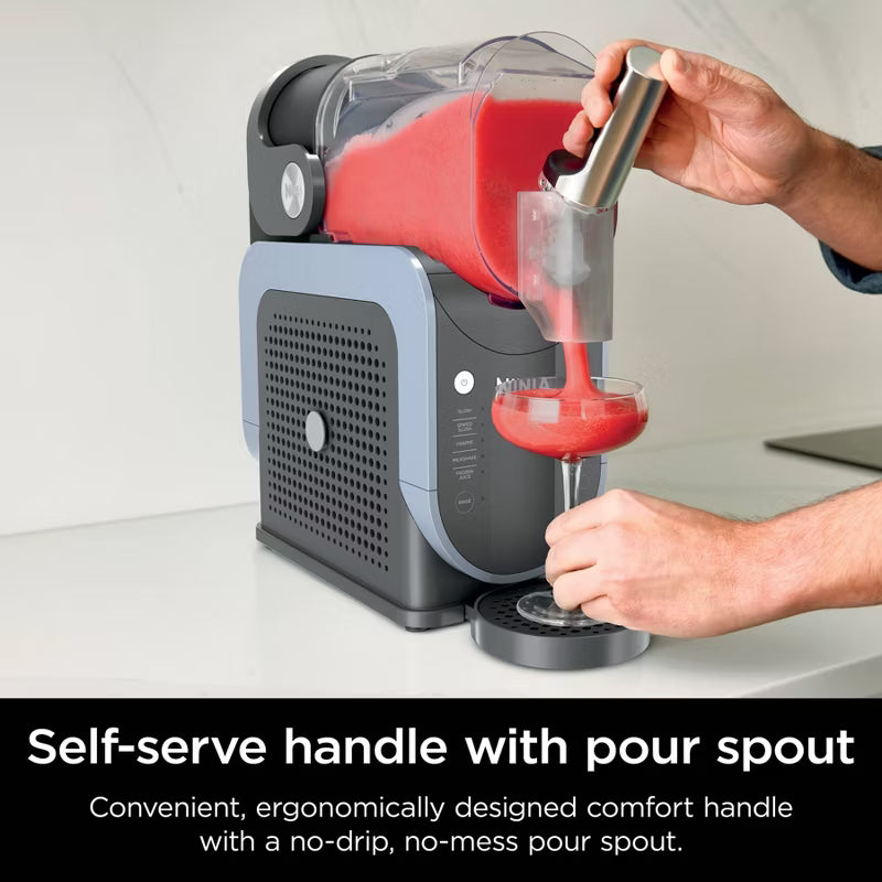 Ninja SLUSHi 88oz Professional Frozen Drink Maker with RapidChill Technology 5 Preset Programs Gray FS301