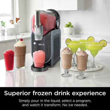 Ninja SLUSHi 88oz Professional Frozen Drink Maker with RapidChill Technology 5 Preset Programs Gray FS301