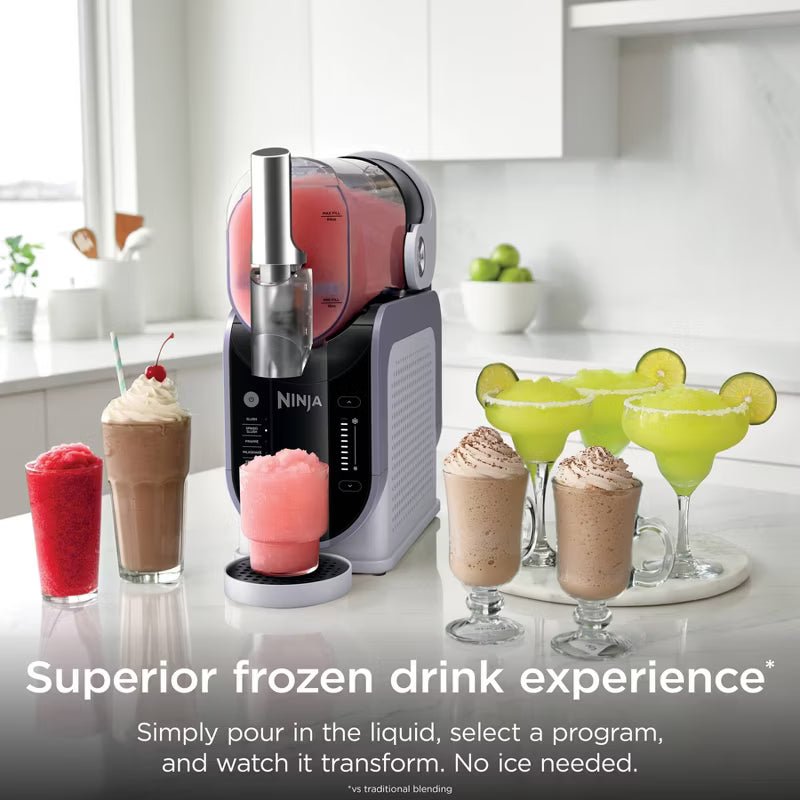 Ninja SLUSHi 88oz Professional Frozen Drink Maker with RapidChill Technology 5 Preset Programs Lavender FS301PU
